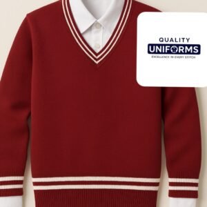 Maroon-White-Strips-School-Sweater